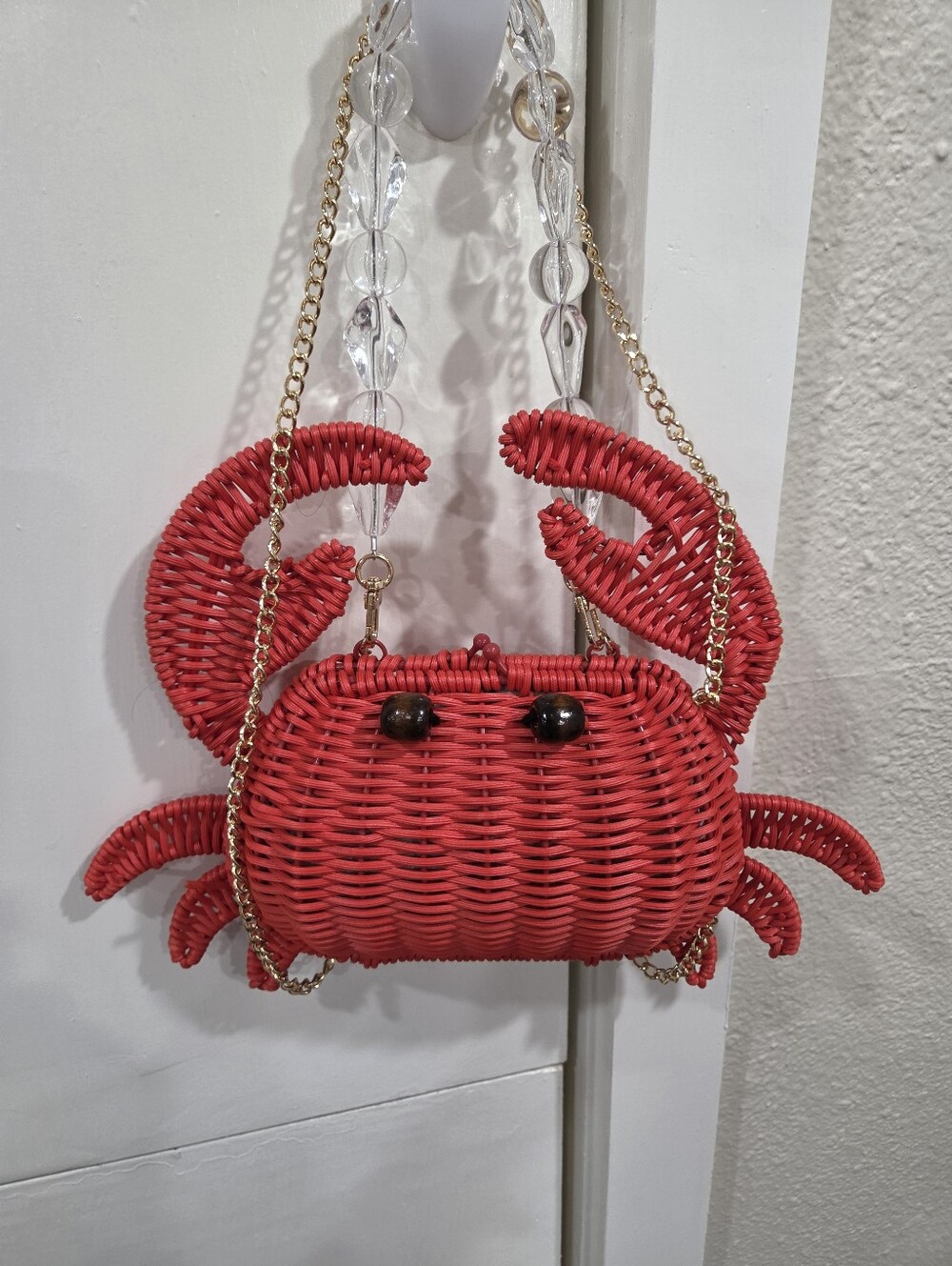 Tommy Bahama Viral Red Crab Woven Crossbody Bag - Playful Women's Purse